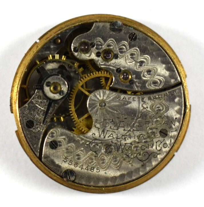 Vintage Waltham Grade 64 0s 11J Hunting Pocket Watch Movement lot.wf