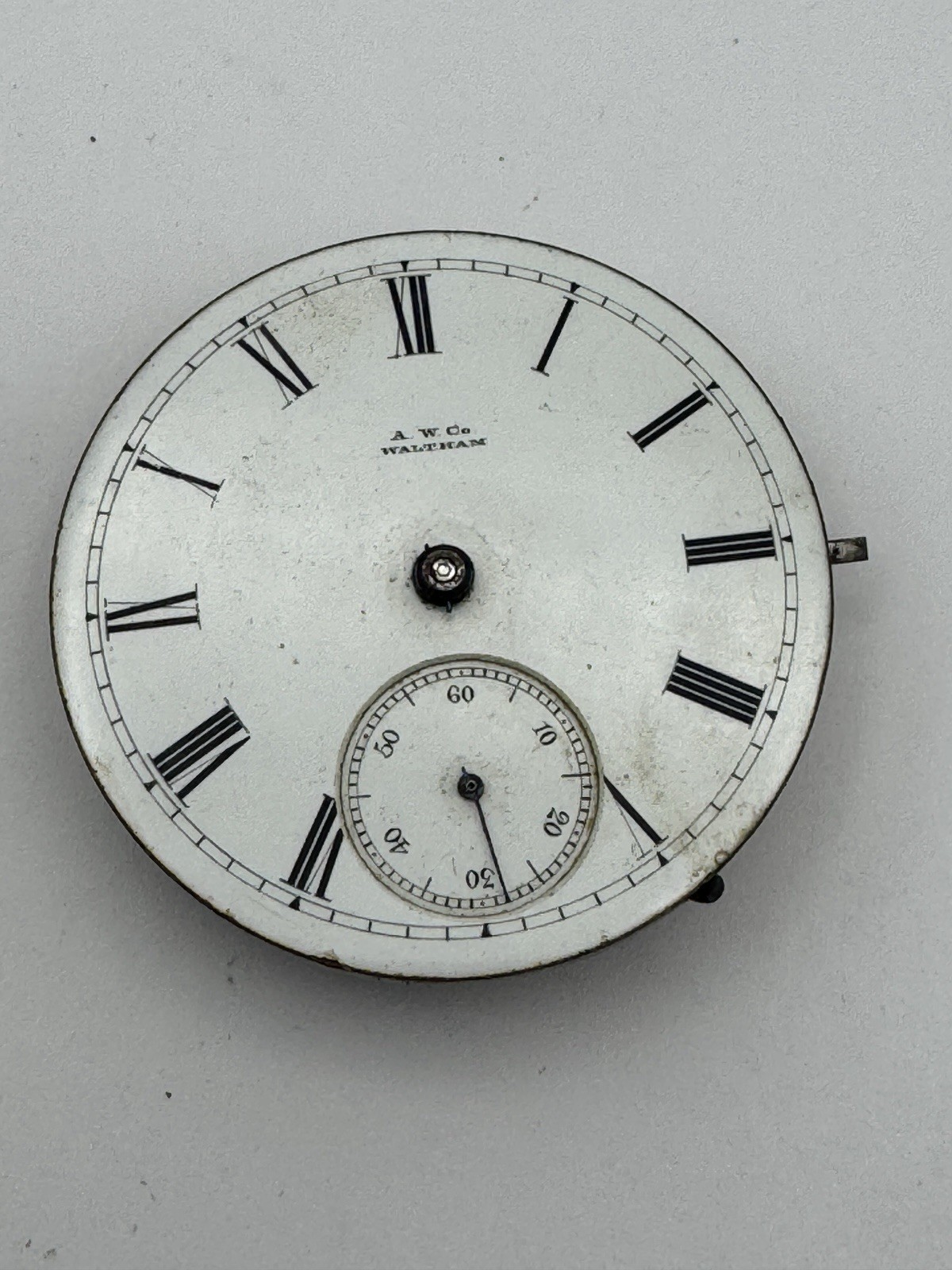 Vintage Waltham 18s 11J WM. Ellerey Model 1877 Pocket Watch Movement For Parts