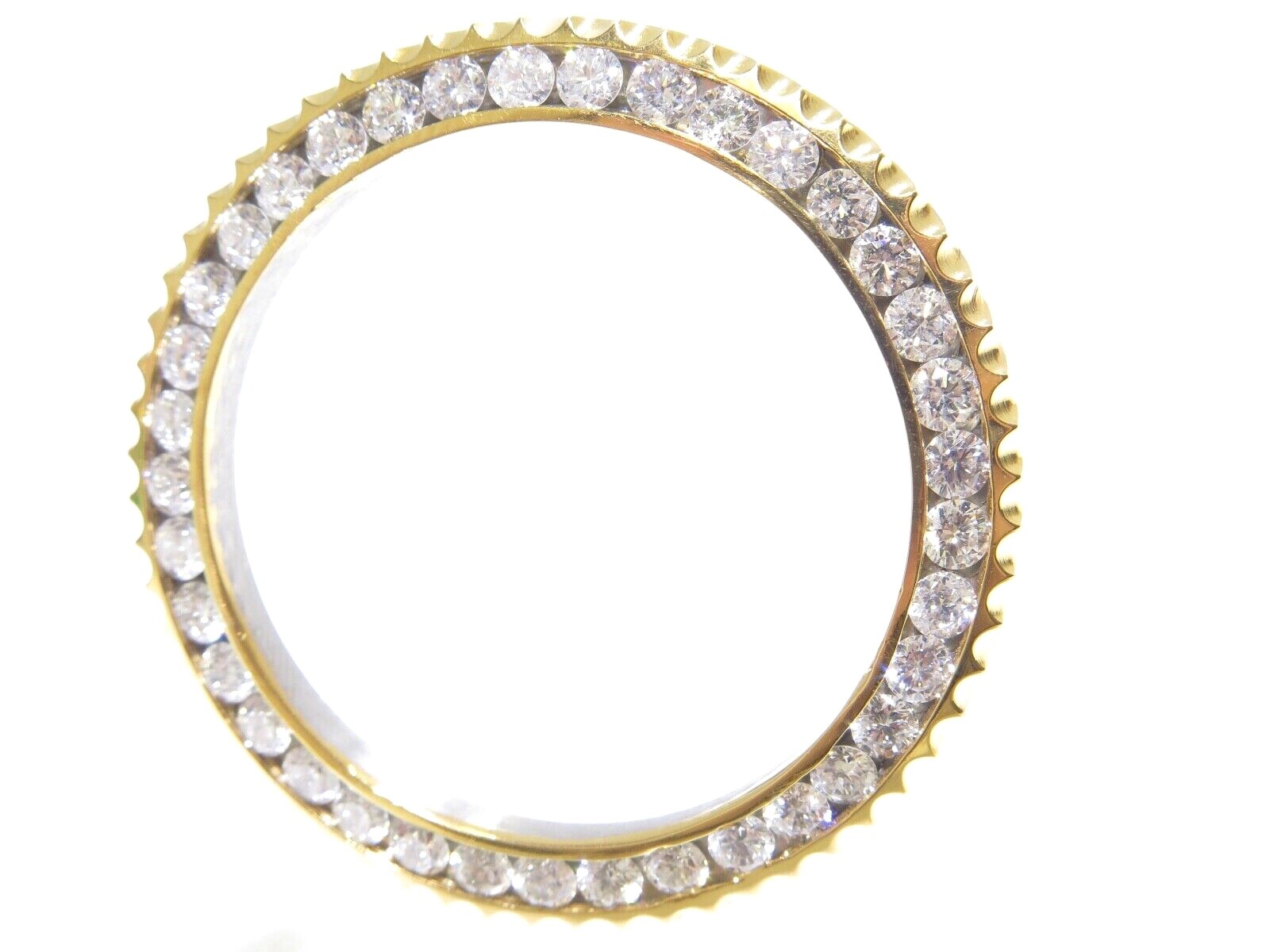 Rolex 40mm SS 3.00ct White Diamond Channel Set Bezel ( Fits Sport Models )