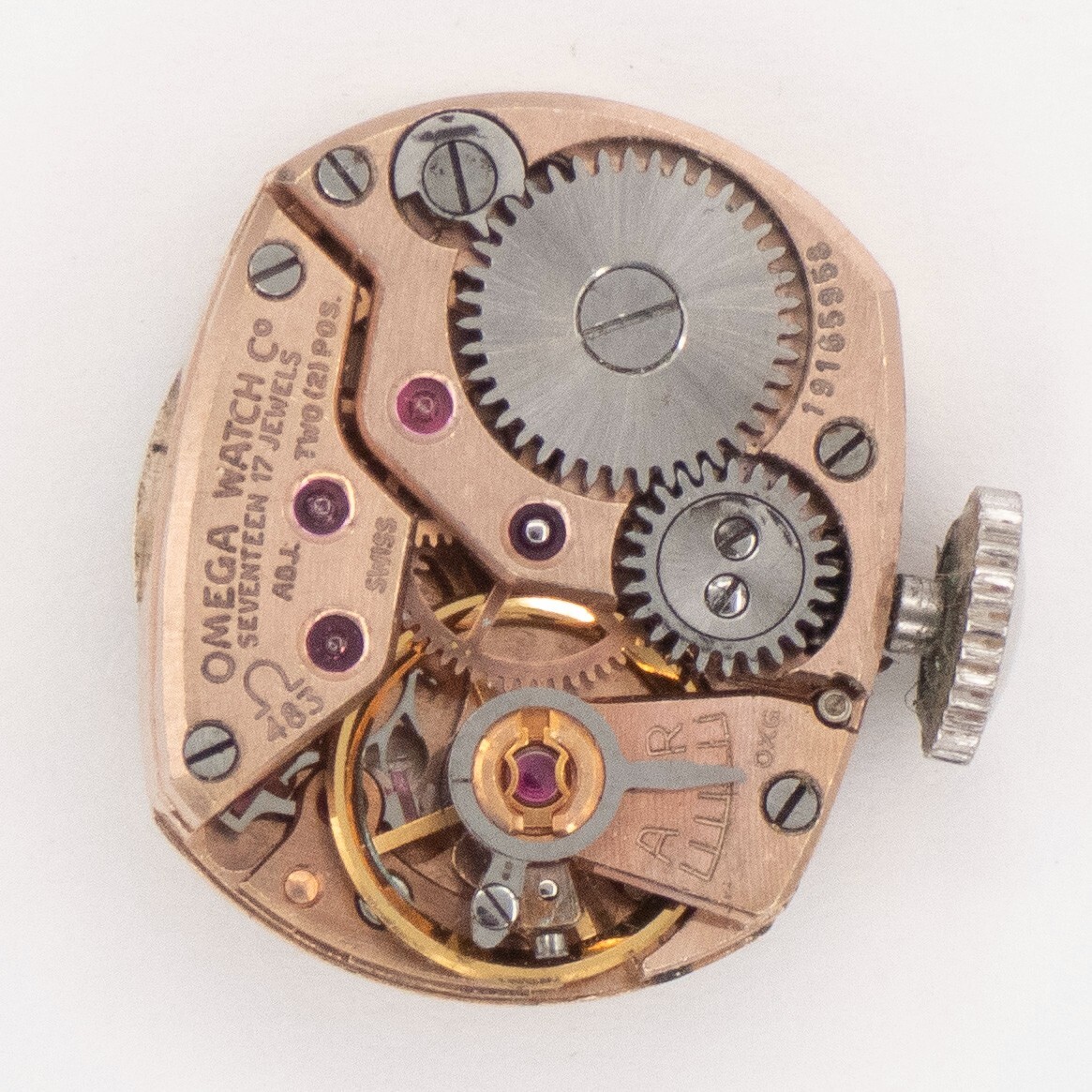 Vintage Omega Caliber 483 17-Jewel 2-Adjustment Wristwatch Movement, Runs