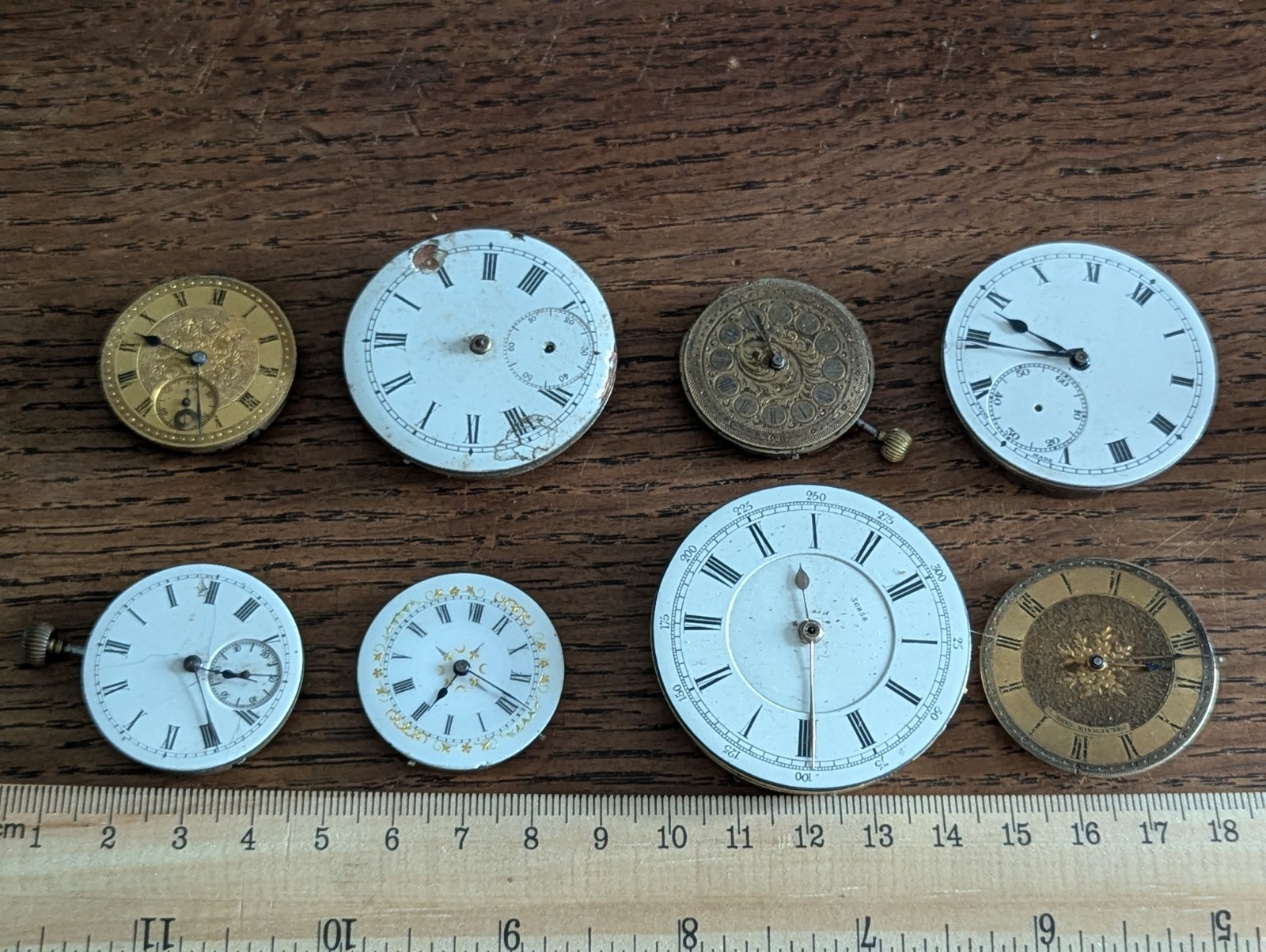 Pocket Watch Movements for Repair / Parts, Mixed Lot, Watchmaker Parts #S854