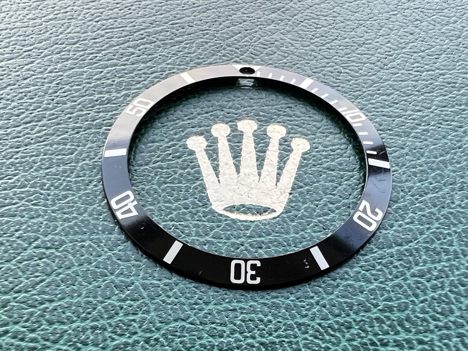 Genuine Rolex Submariner 14060 Black & Silver Watch Bezel Insert OC#1509