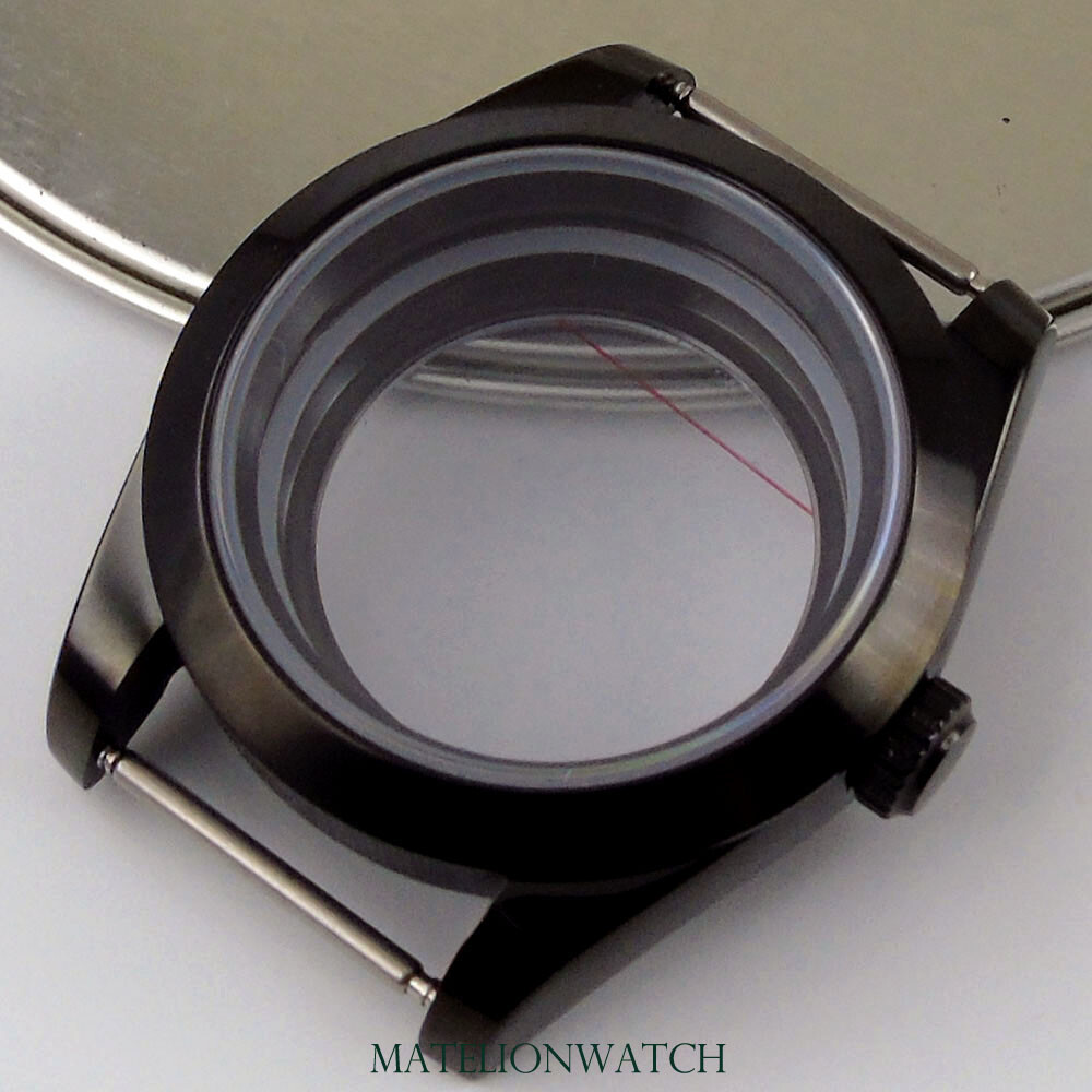 36mm/39mm Black Sapphire Watch Case Fit NH35 Miyota8215 DG2813 ETA2824 PT5000