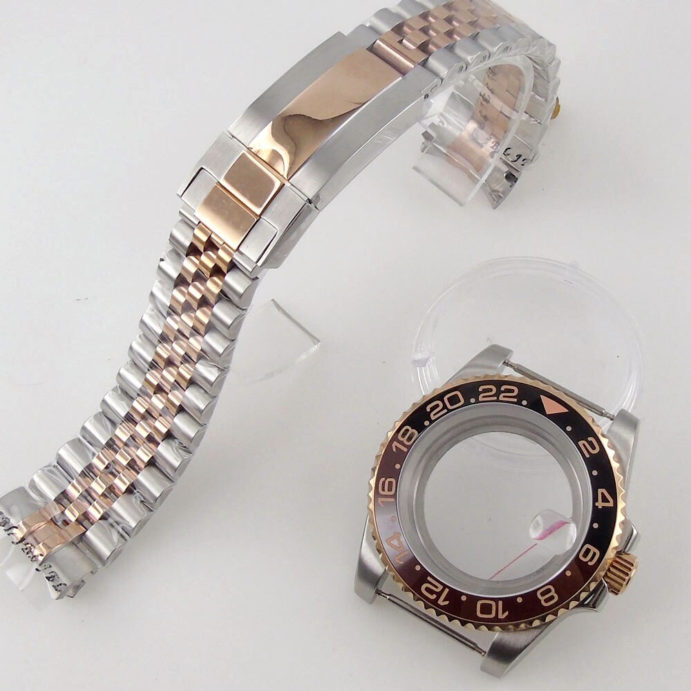 Rose Gold Watch Case for NH35A NH36A NH34 ETA2824 PT5000 MIYOTA Sapphire glass