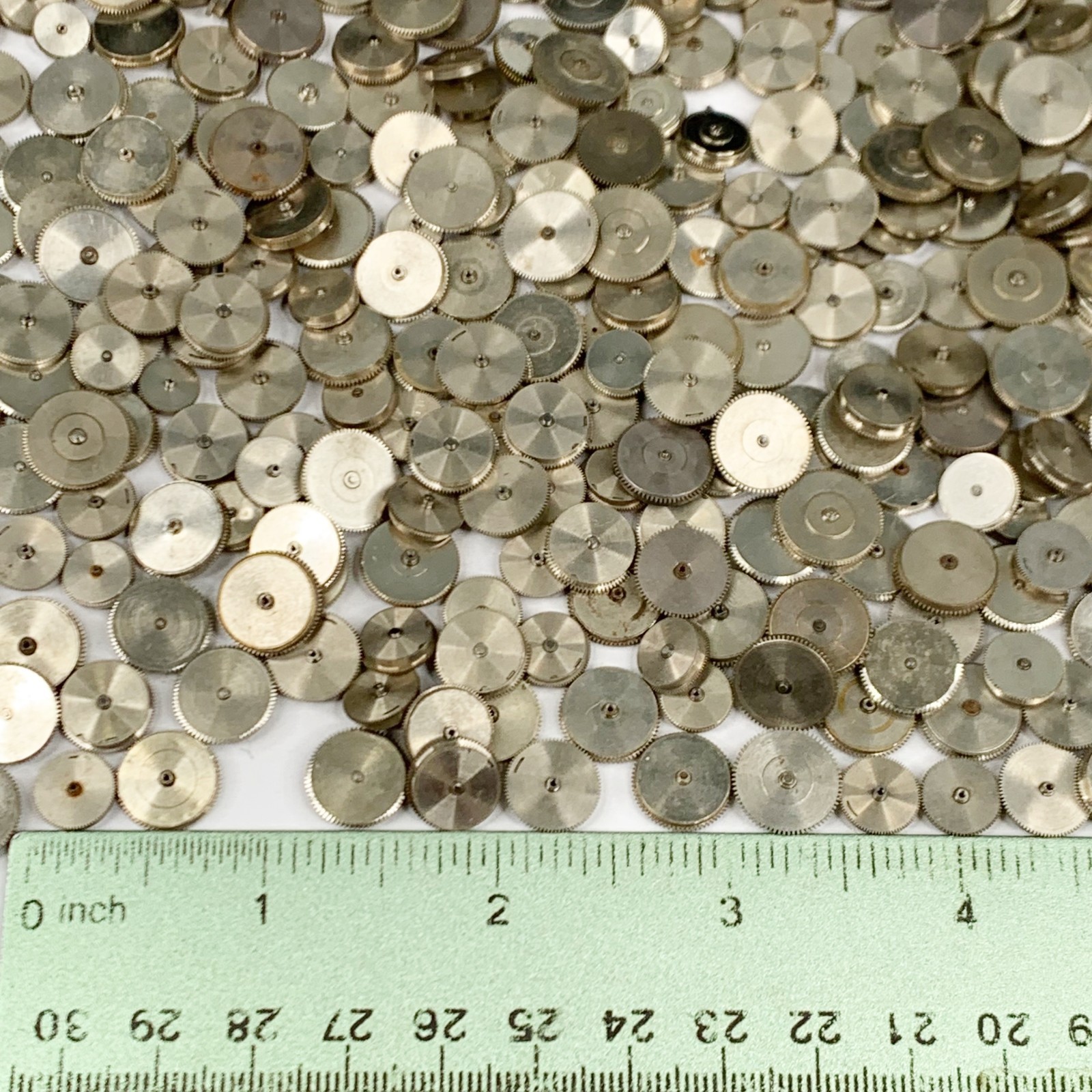 50 Watch Mainspring Barrels Steampunk Part Gears Watchmaker Lot Repair Wrist Vtg