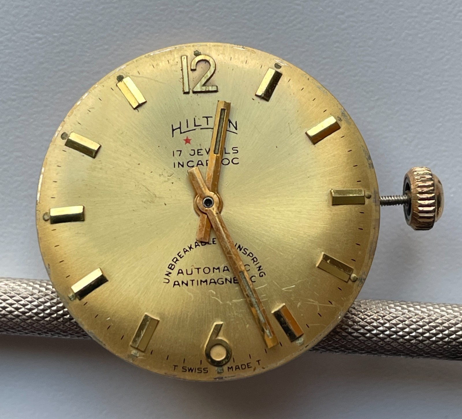 Vintage Hilton Rado Elgin Automatic Watch Movement Parts Repair Project Junk Lot