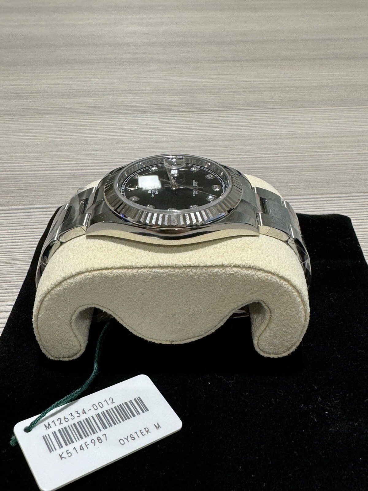 Rolex 41mm Datejust Black Diamond Dial With 18 Carat Gold Fluted Bezel. Unworn!!