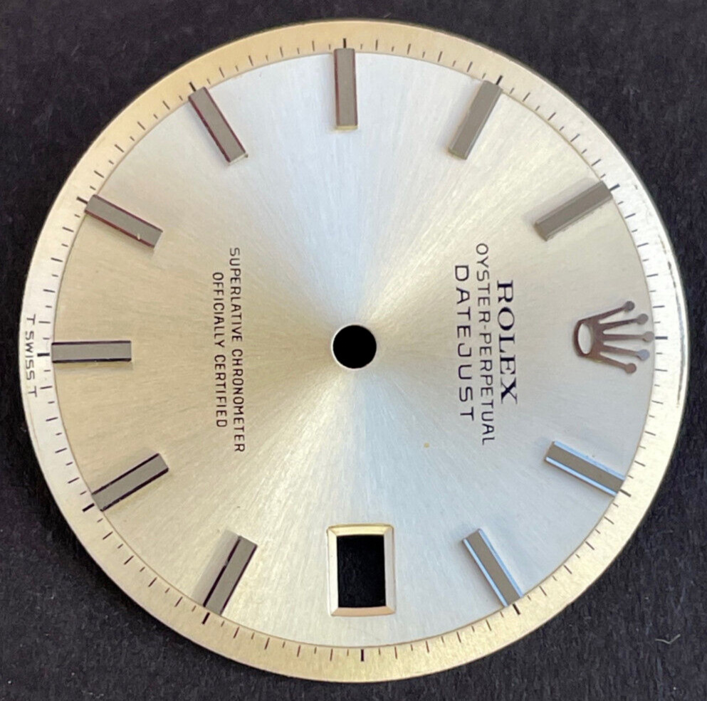 Vintage Rolex Oyster Perpertual Datejust Watch Dial For 36mm Case 1601 1603 1600