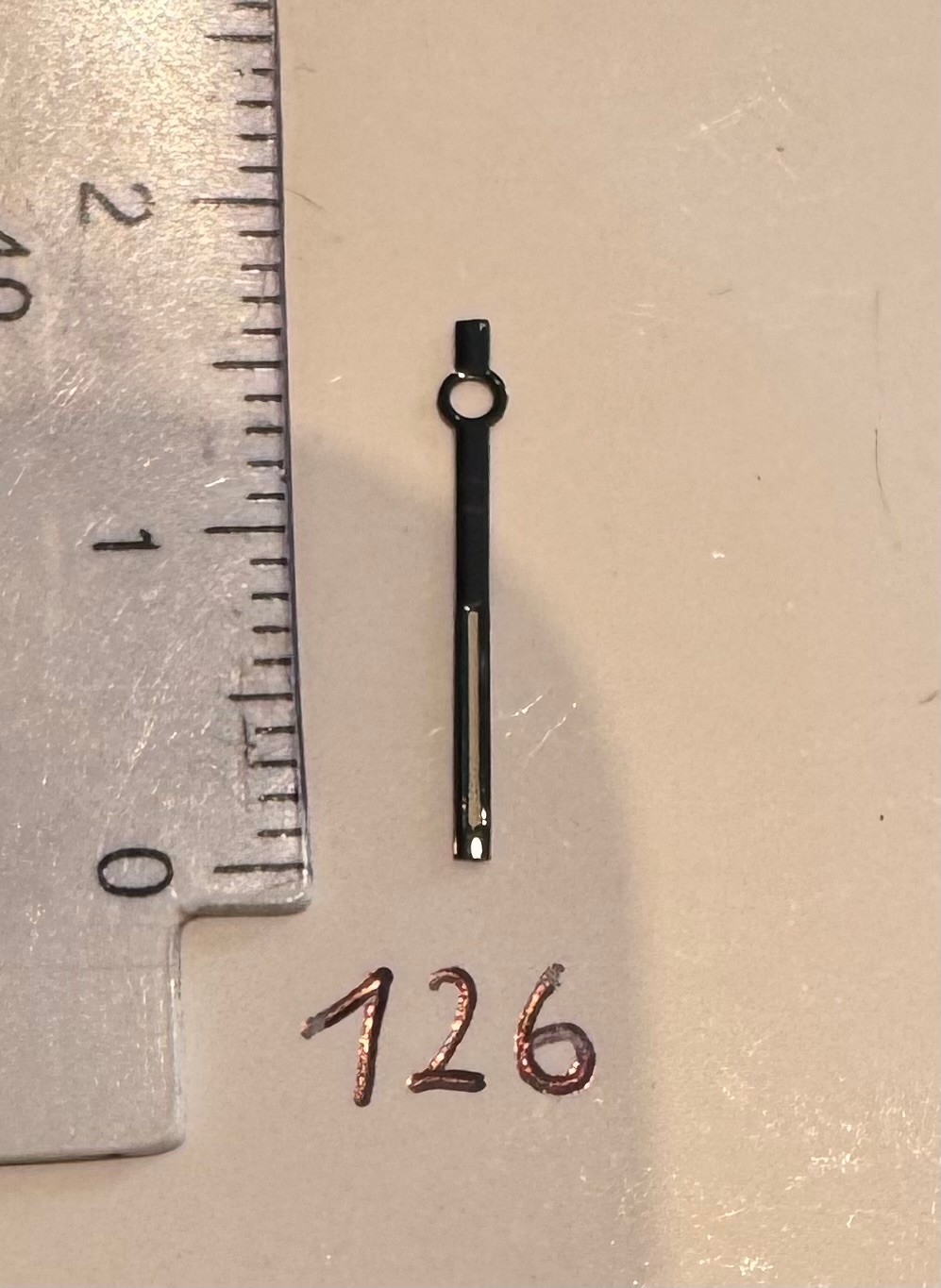 1 Lot of 10 pair hands zeiger color black tritium diameter 177 e 126 nos