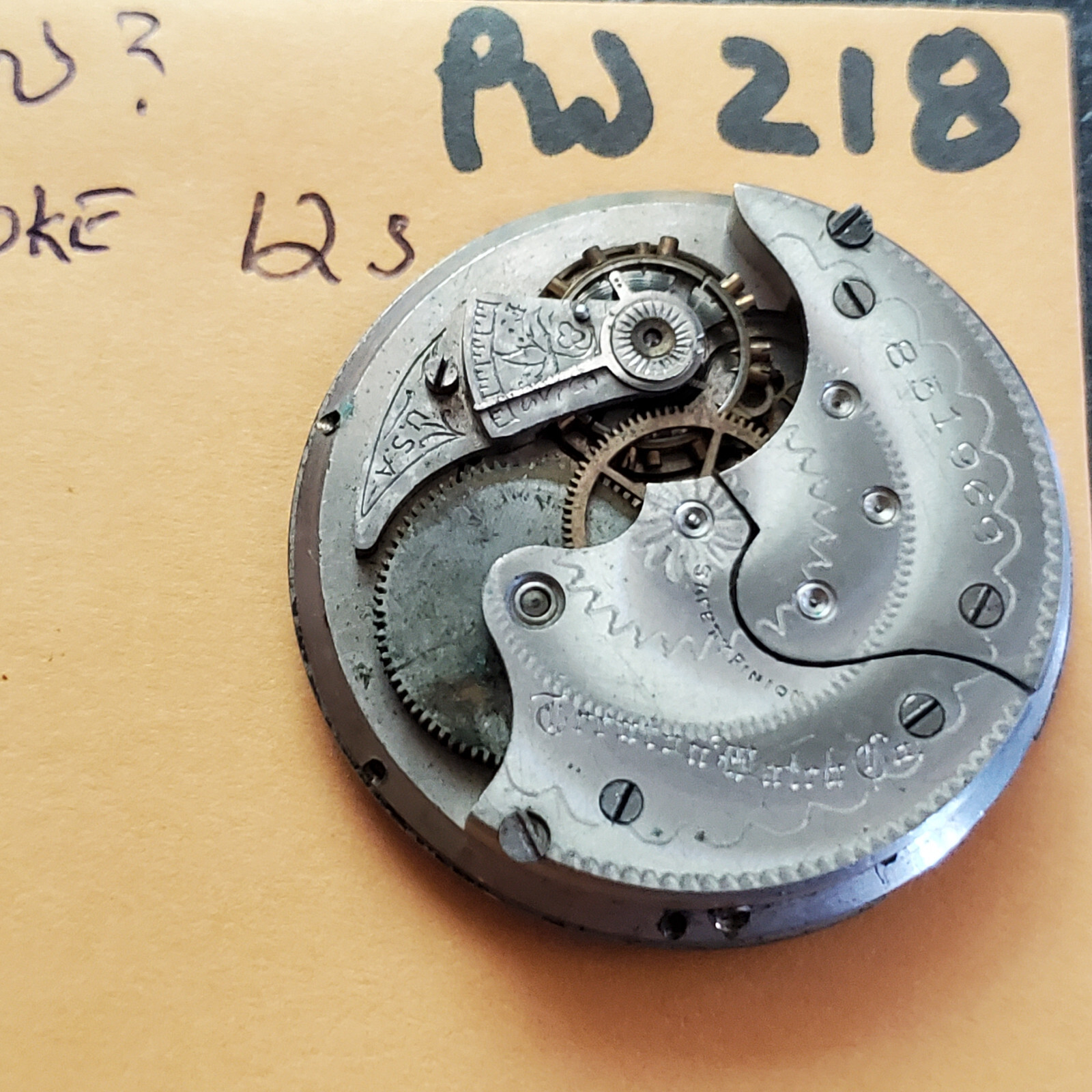 IRRTON? 12s POCKET WATCH MOVEMENT PW218