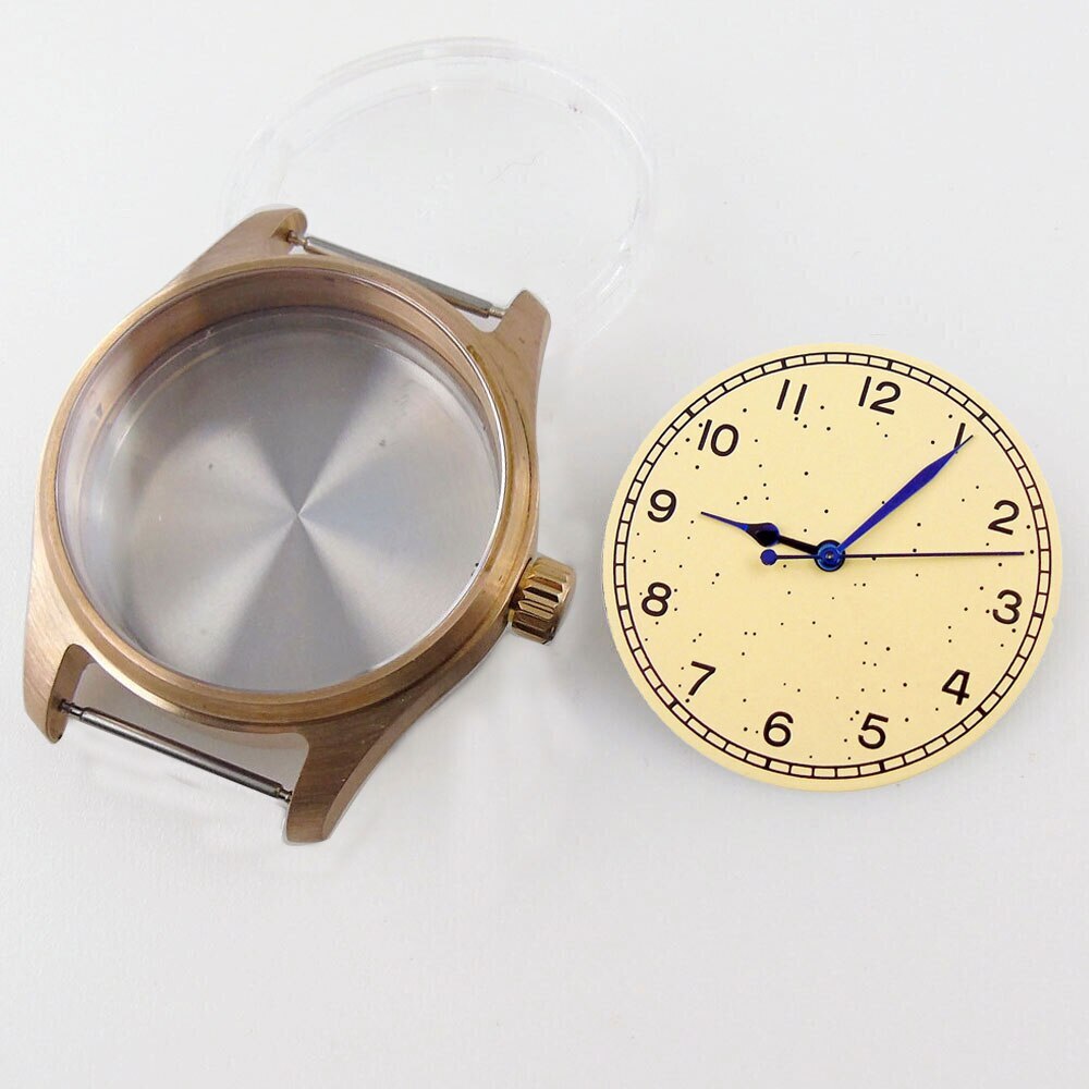 39mm Diver Watch Case CUSN8 Bronze Sapphire Crystal Fit NH35 NH36 ETA2824 PT5000