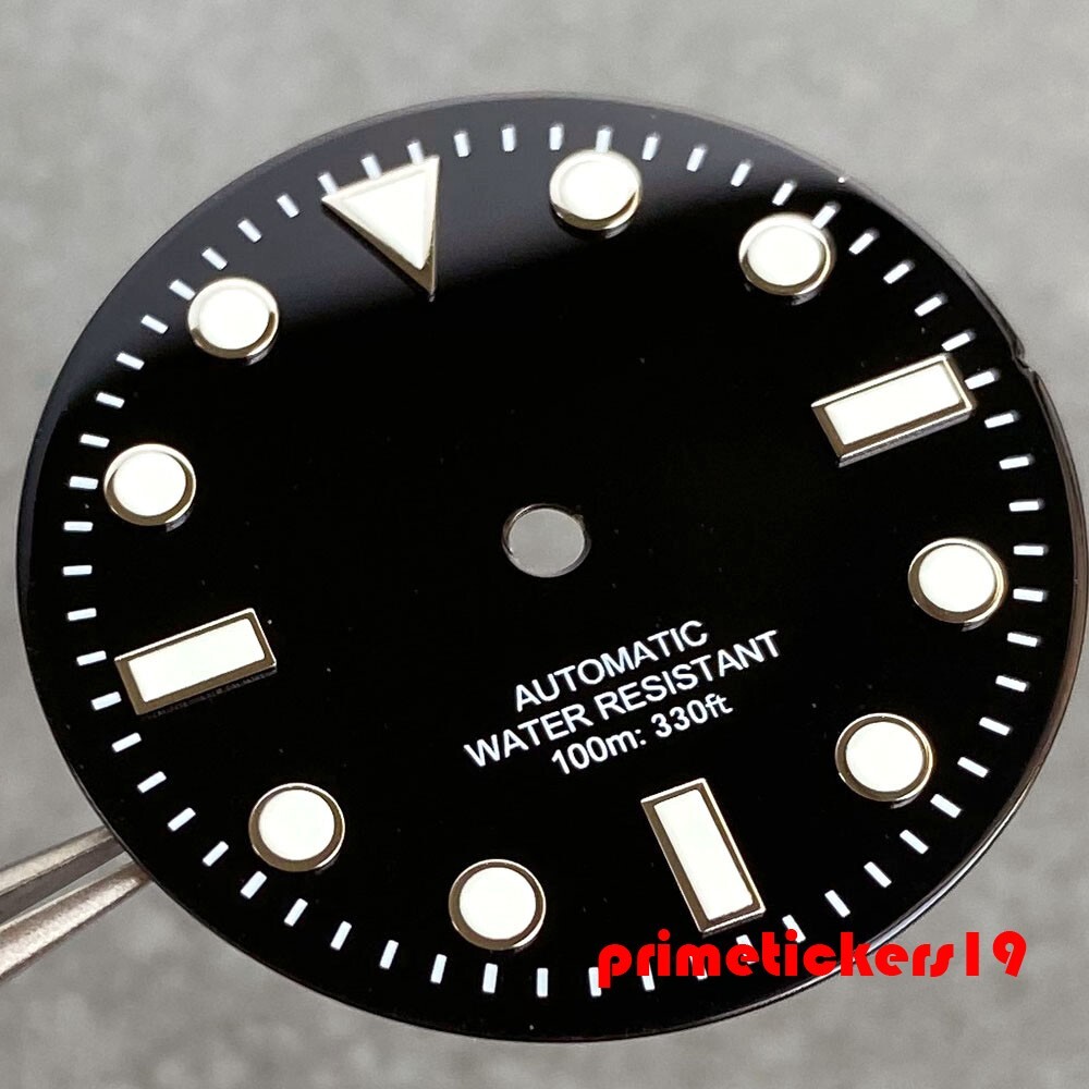 29mm Black Watch Dial Hands Set Fit NH35 ETA2824 PT5000 Miyota82 Wristwatch Part