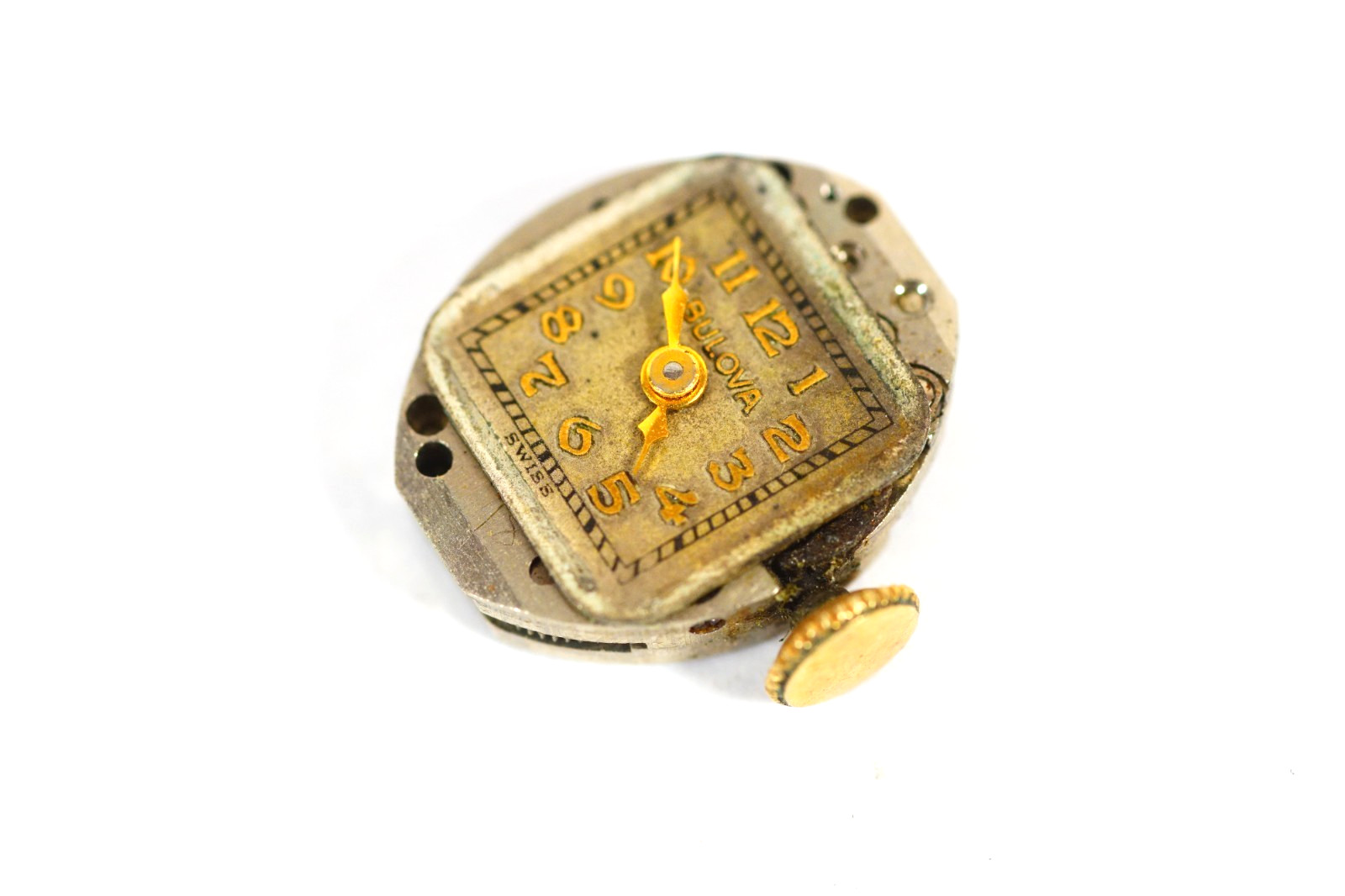 Bulova Watch Cal. 5AB Movement 17 Jewels Swiss BULOVA Wristwatch Parts/Repair