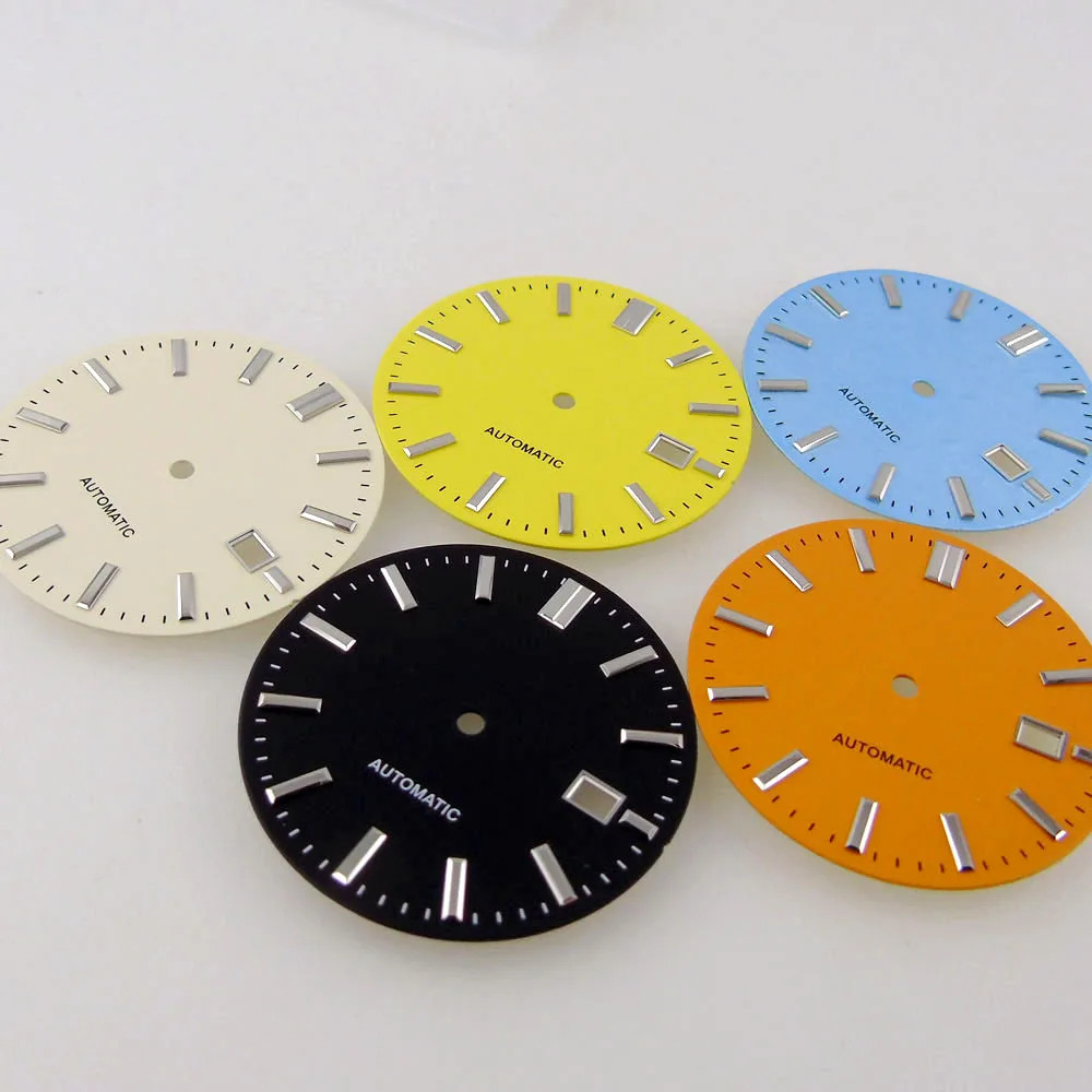 33.5Mm Watch Dial Face for NH35 NH36 NH37 NH38 NH39 Movement Silver Index Steril