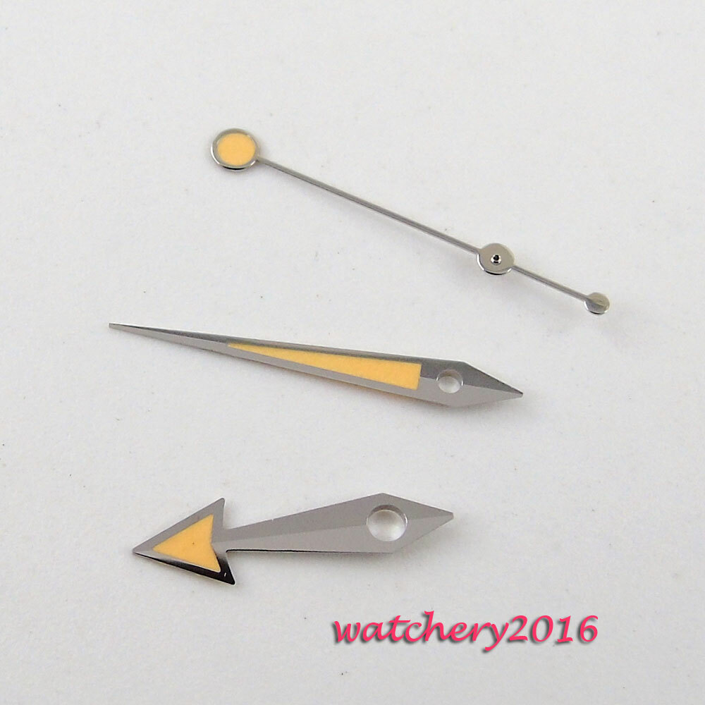 Luminous Silver edge Orange Watch Hands fit NH35A 2824 miyota 8215 Movement