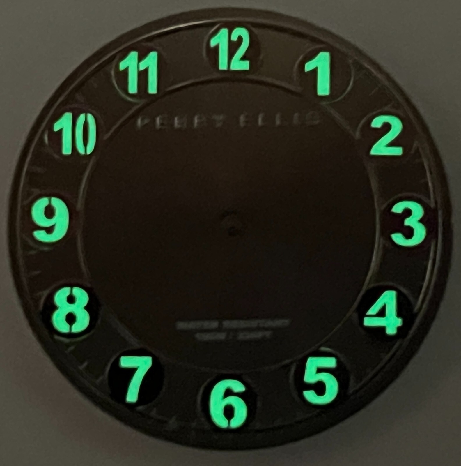 Watch Dial Hour round Markers 1 piece Blue Green LUMINOUS Numerals dots indices