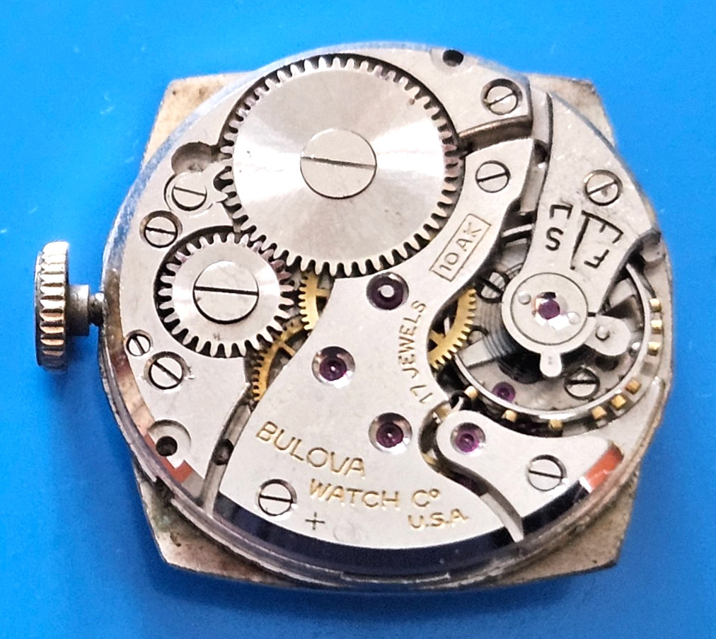 BULOVA 7AK 17J Watch Movement (REMOVED FROM GOLD CASE/BALANCE RUNS) lot26
