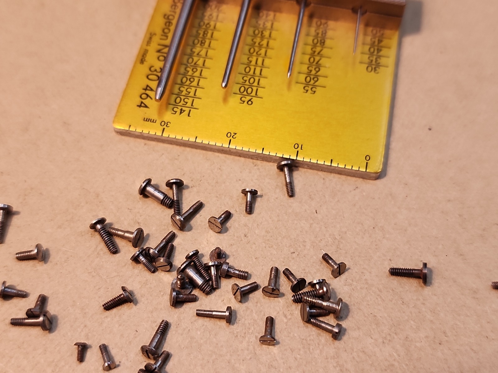 Lot Of 80 Mixed Pocket Watch/Wristwatch Case And Movement Screws Parts Spares