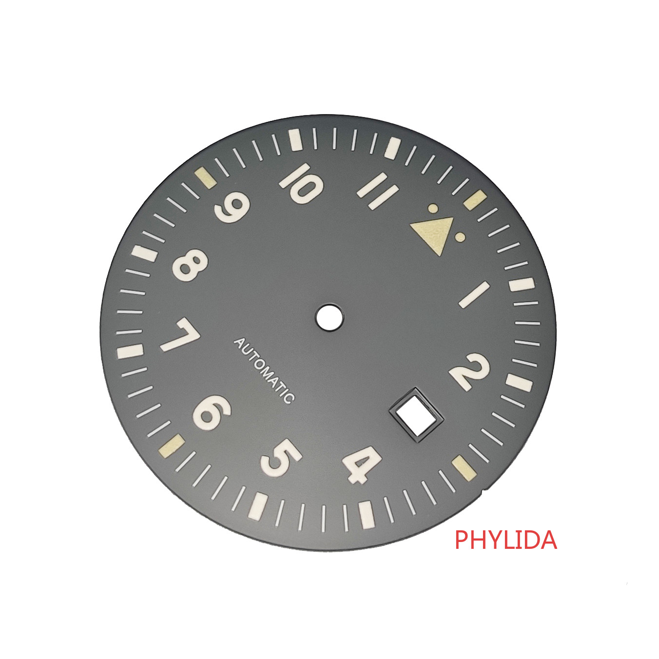 Super Green Lume 35.5mm Pilot’s Watch Dial Fit Miyota8215 DG2813 ETA2824 Mov’t