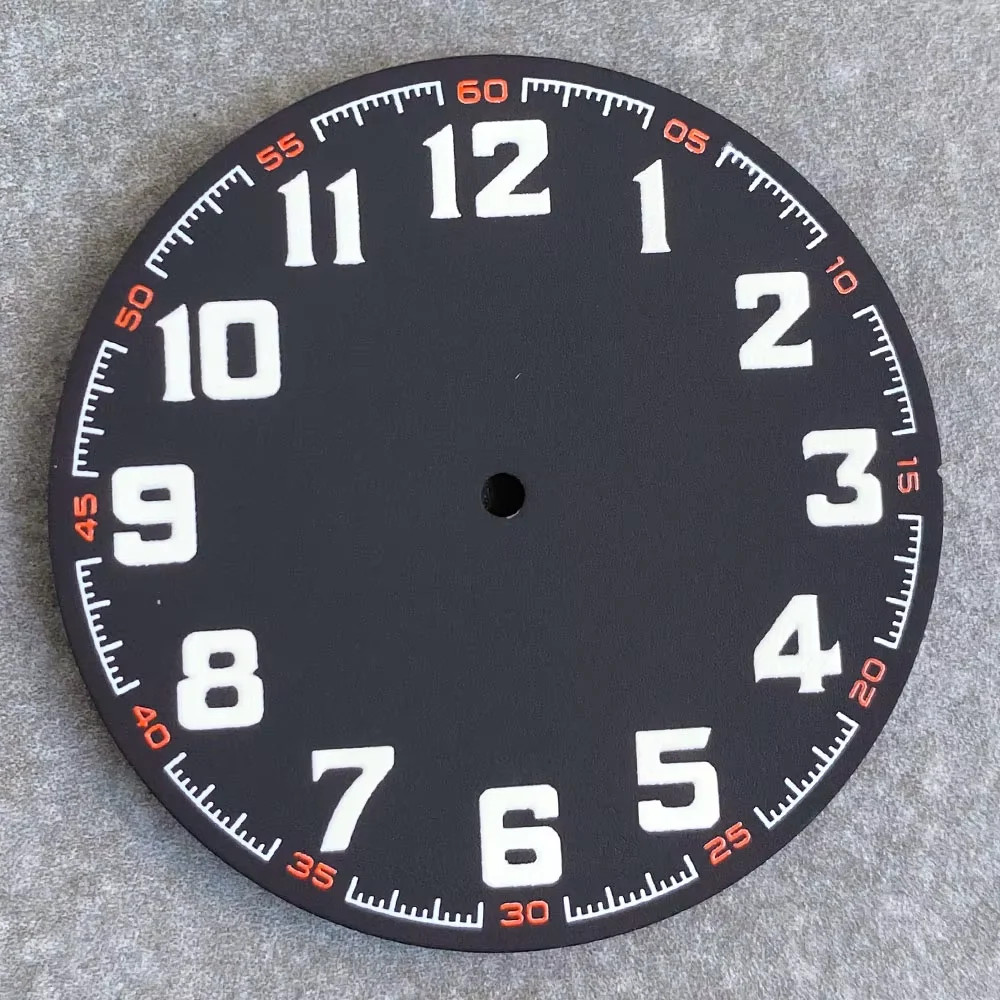 Tandorio 40.5mm Matte Watch Dial Replacement Parts Fit NH35 NH36 ETA2824 PT5000