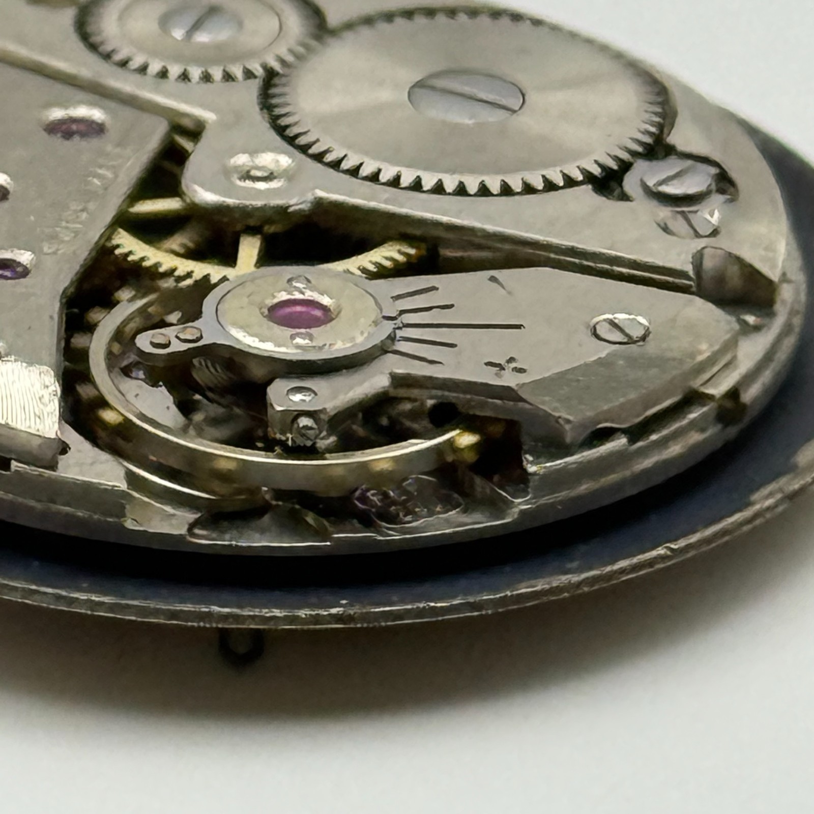 Tudor Watch Movement Running FEF 290 Rolex Crown For Parts / Restoration 23.6mm