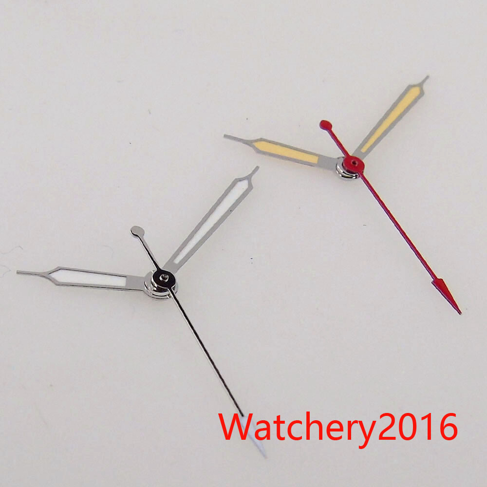 Silver Yellow Hands Green Luminous Watch Hand fit NH35 NH36 2824 Accessories