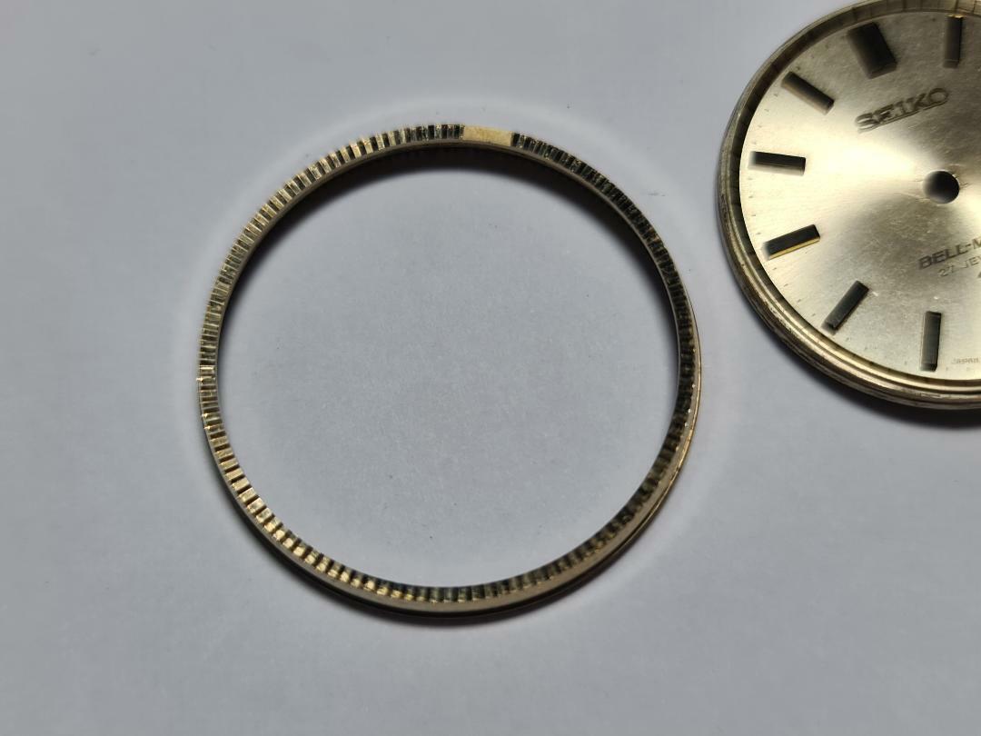 GENUINE USED YELLOW GOLDEN ALARM WHEEL DIAL HANDS SEIKO BELL-MATIC 4006-7020