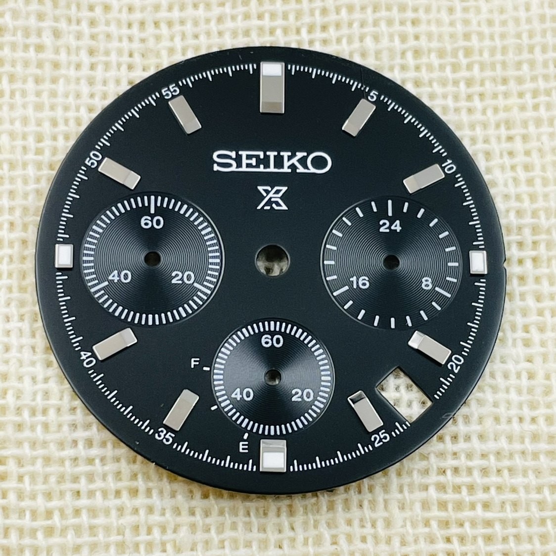 29.5mm Watch Dial Green Luminous Panda Daytona For Seiko VK63 Quartz Movement
