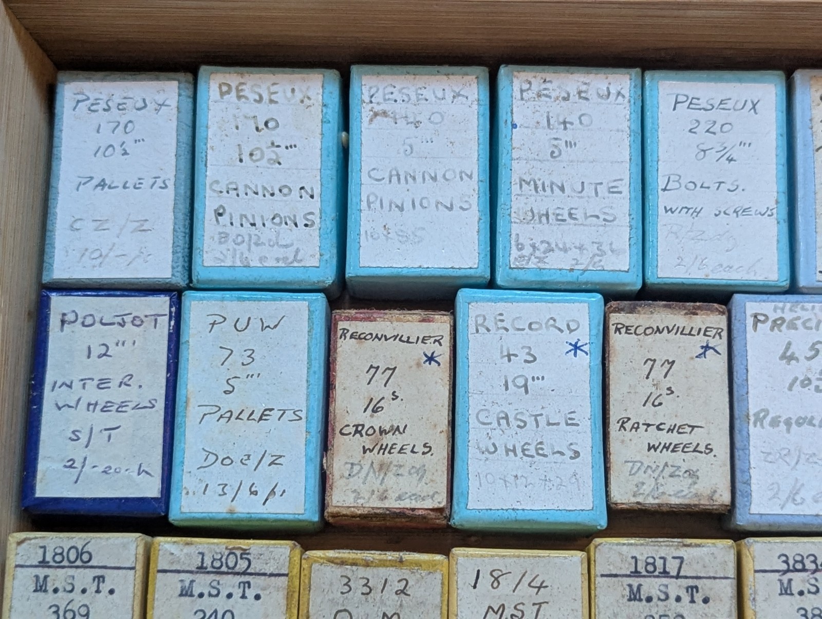 Watch Parts, New Old Stock in Boxes, Various Makes / Cals, Peseux, PUW etc #R609