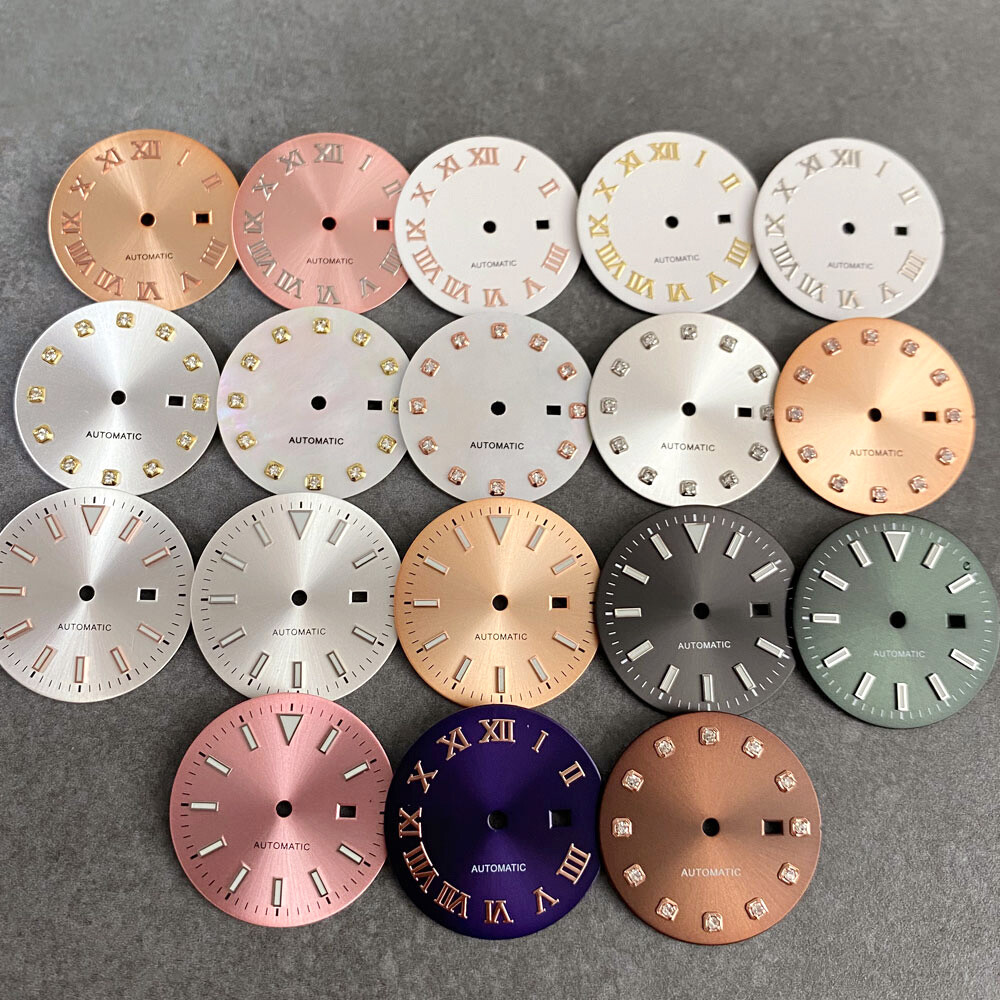 24.5mm Sunburst/Mother of Pearl Dial Roman Diamond Index Fit NH05 Lady Watch