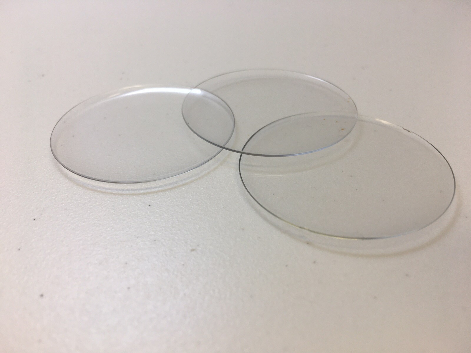 Watch Glass Crystal Hunter Pocket Replacement Sizes 22.1-49.9 mm Thickness 0.5mm