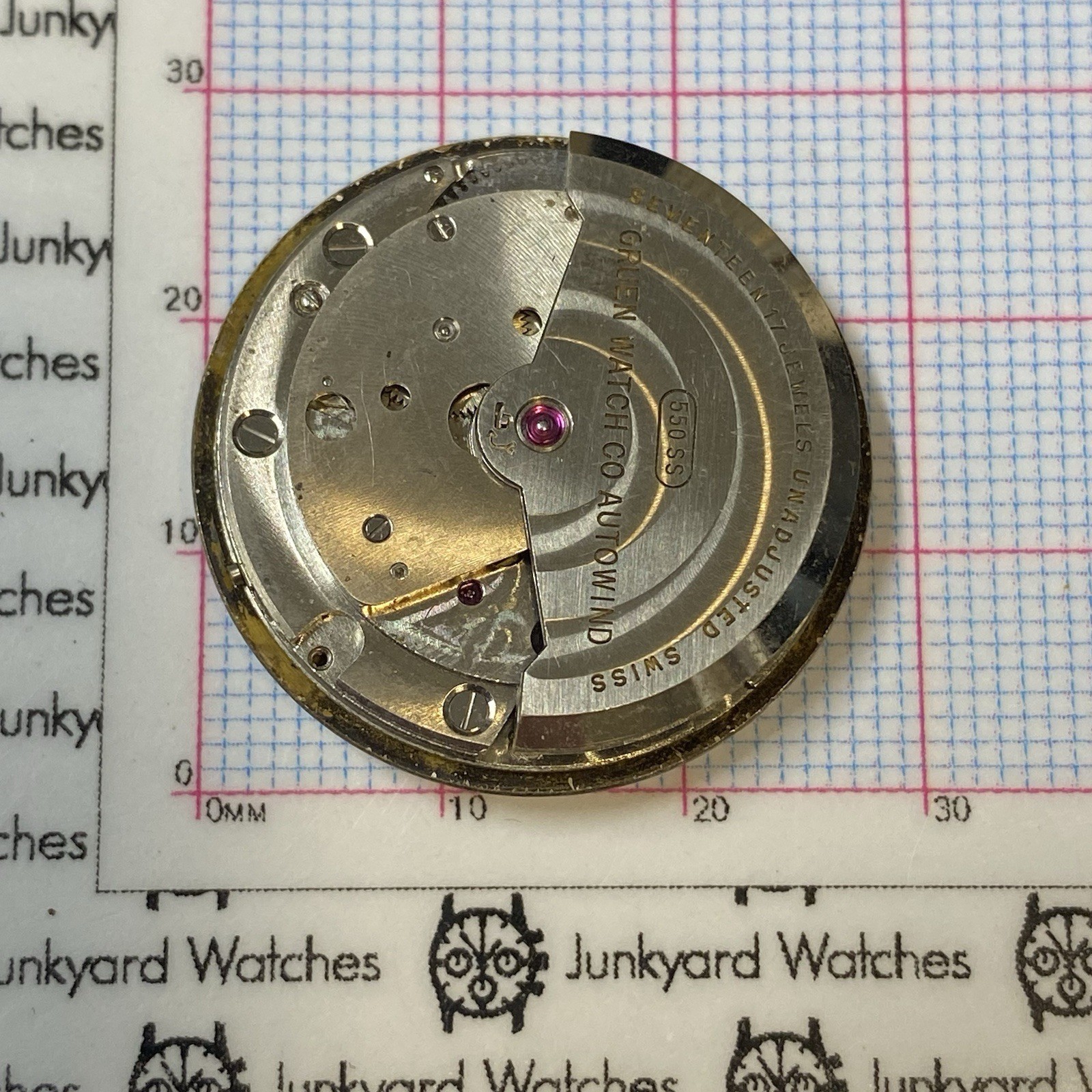 Gruen Precision Felsa F 1560 Watch Movement Repair Parts Automatic Swiss 550 SS