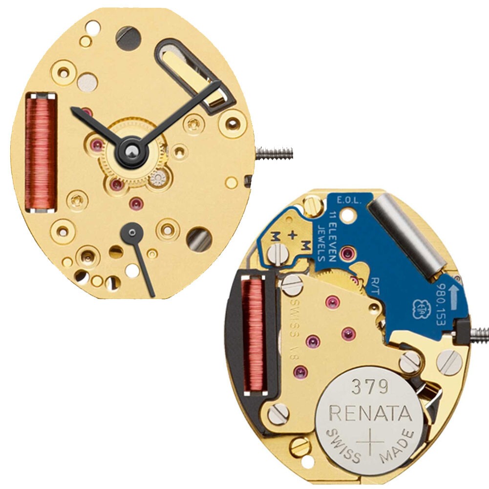 ETA 980.153 Watch Quartz Movement 980 153 Swiss Made NEW 2 Hands Movement