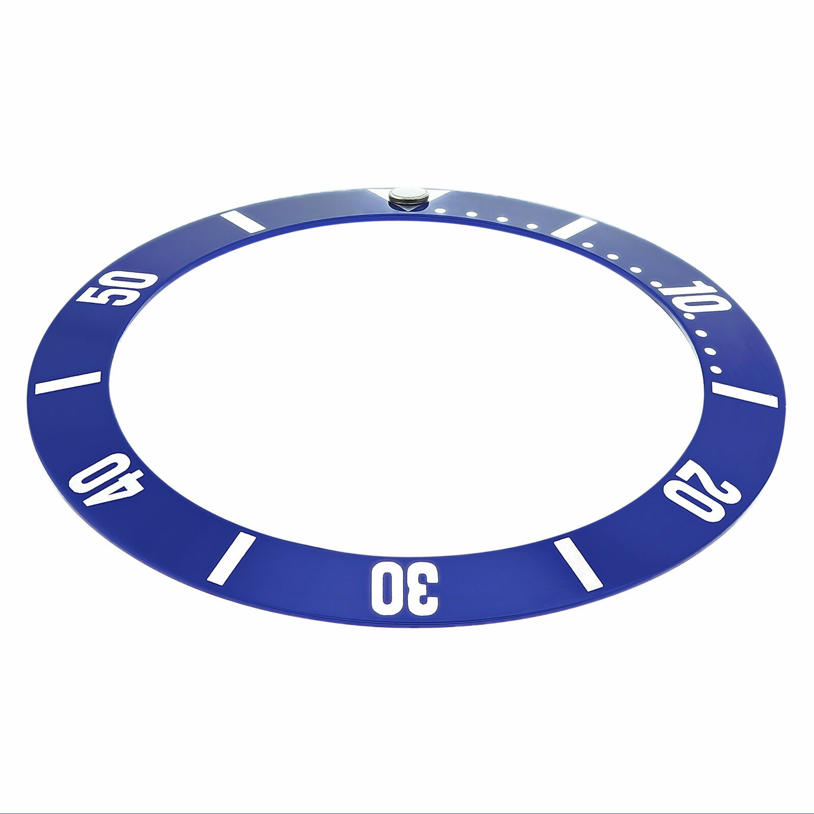 Blue Silver Replacement Bezel Insert 25.4mm x 20mm For Tag Heuer 1500 Lady