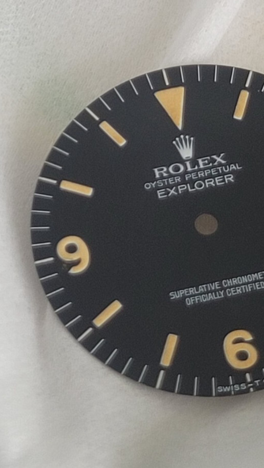 Vintage 100% original Rolex 1016 Explorer I dial.Tritium Matte,beautiful Patina!