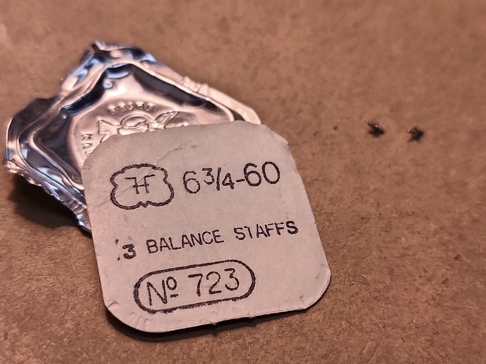 Lot Of 2 NOS Font 6-3/4 60-FF 6-3/4 60- Balance Staffs Parts Repairs Spares