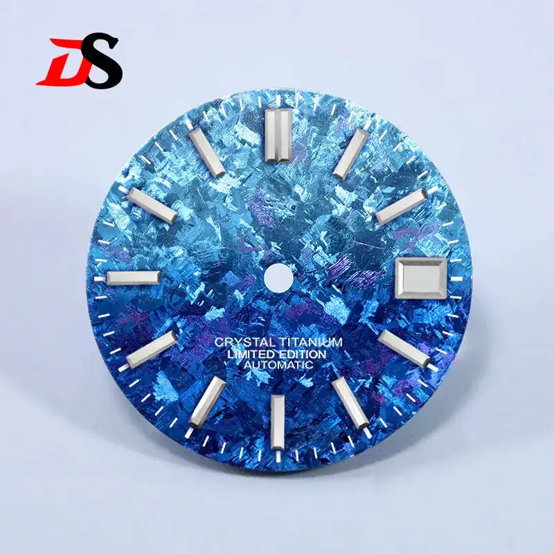 Ice Crystal 28.5mm Dial Crystal Titanium Dial No Lume NH35 Movement
