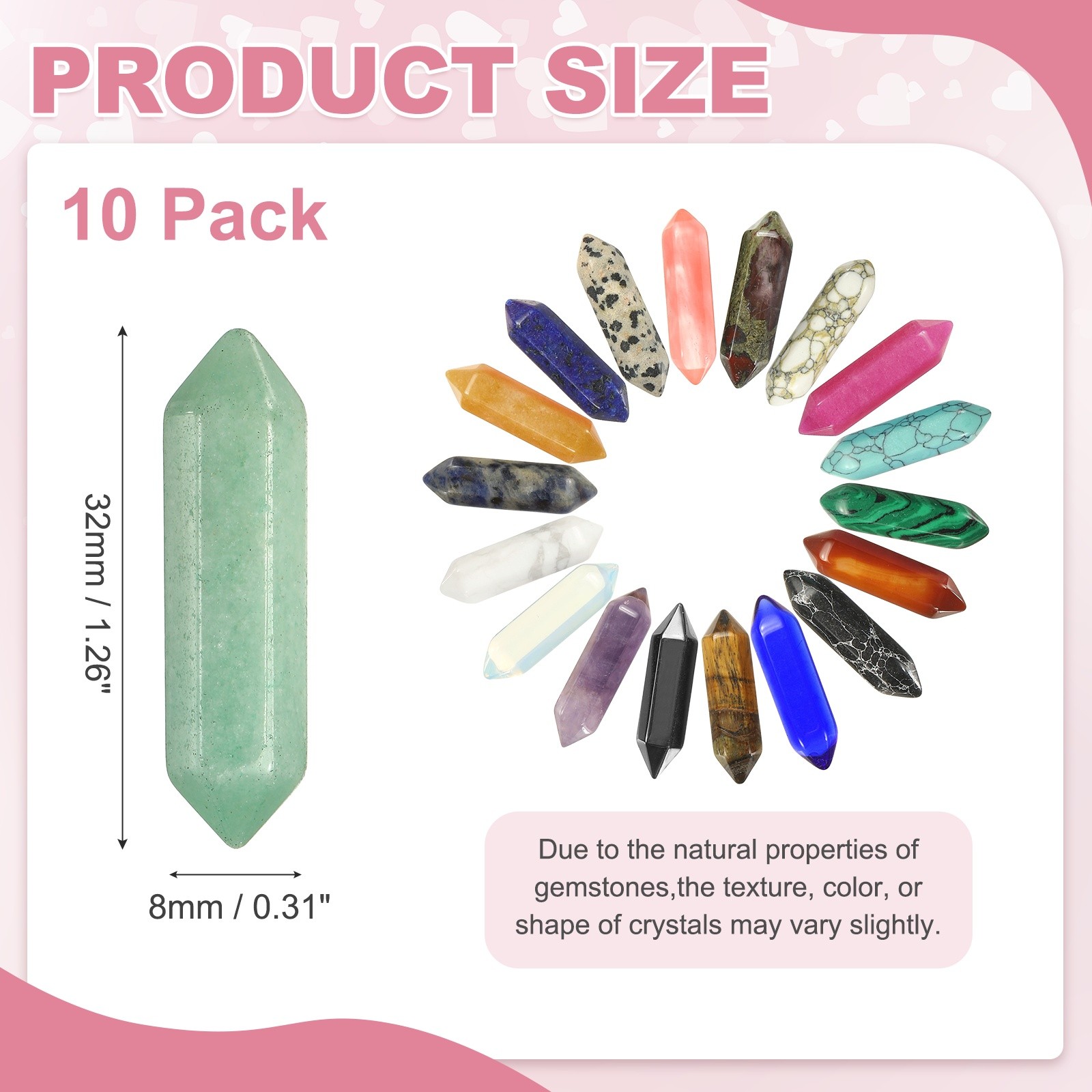 10 Pack Green Aventurine Quartz Crystals Polished Crystals Bulk