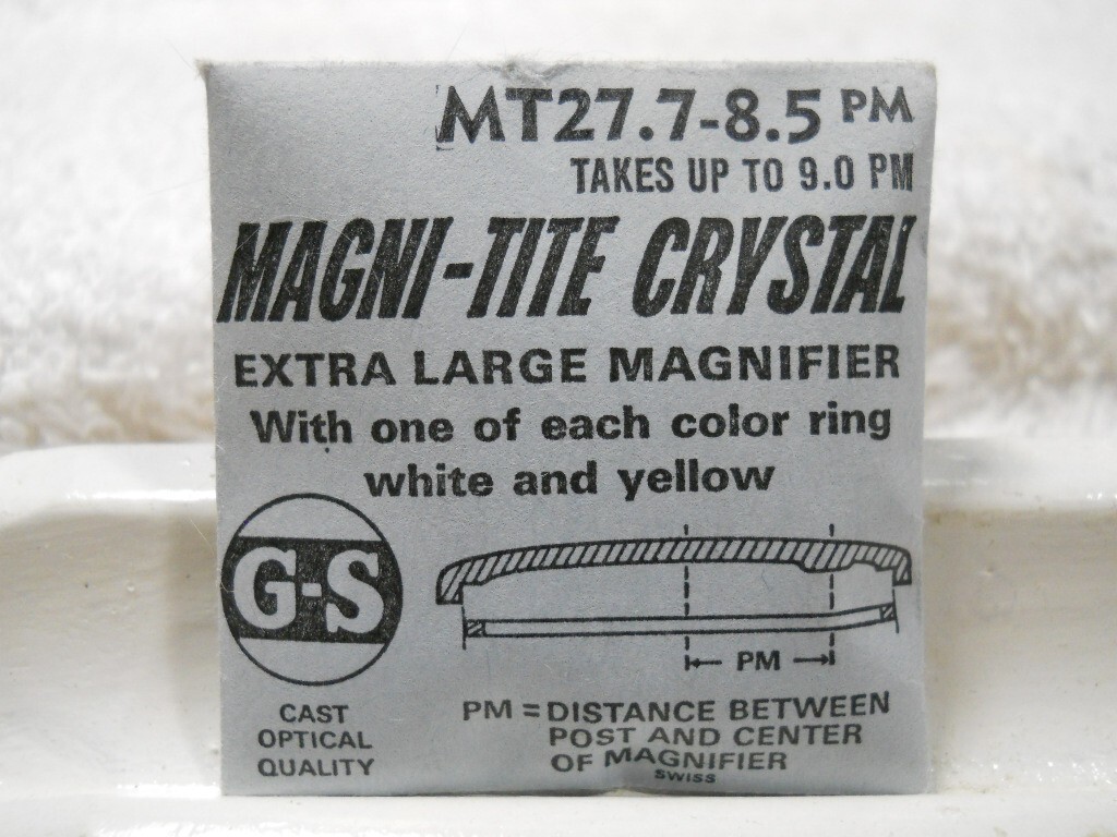 GS MT27.7-8.5 Magnifier Watch Crystal 27.7 mm – Silver Gold Ring – Replacement