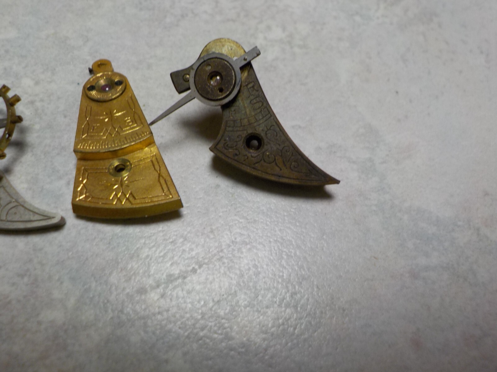 VTG LOT OF POCKET WATCH BALANCE COCKS WATCHMAKER REPLACEMENT PARTS STEAMPUNK #4