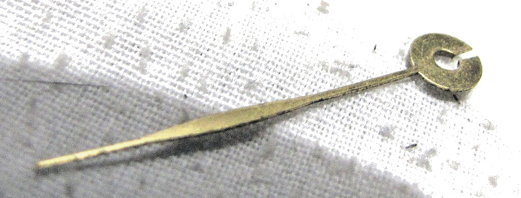 Antique Minute Hand Pendulum Watch Spare Part Gold Brass 3cm Rare