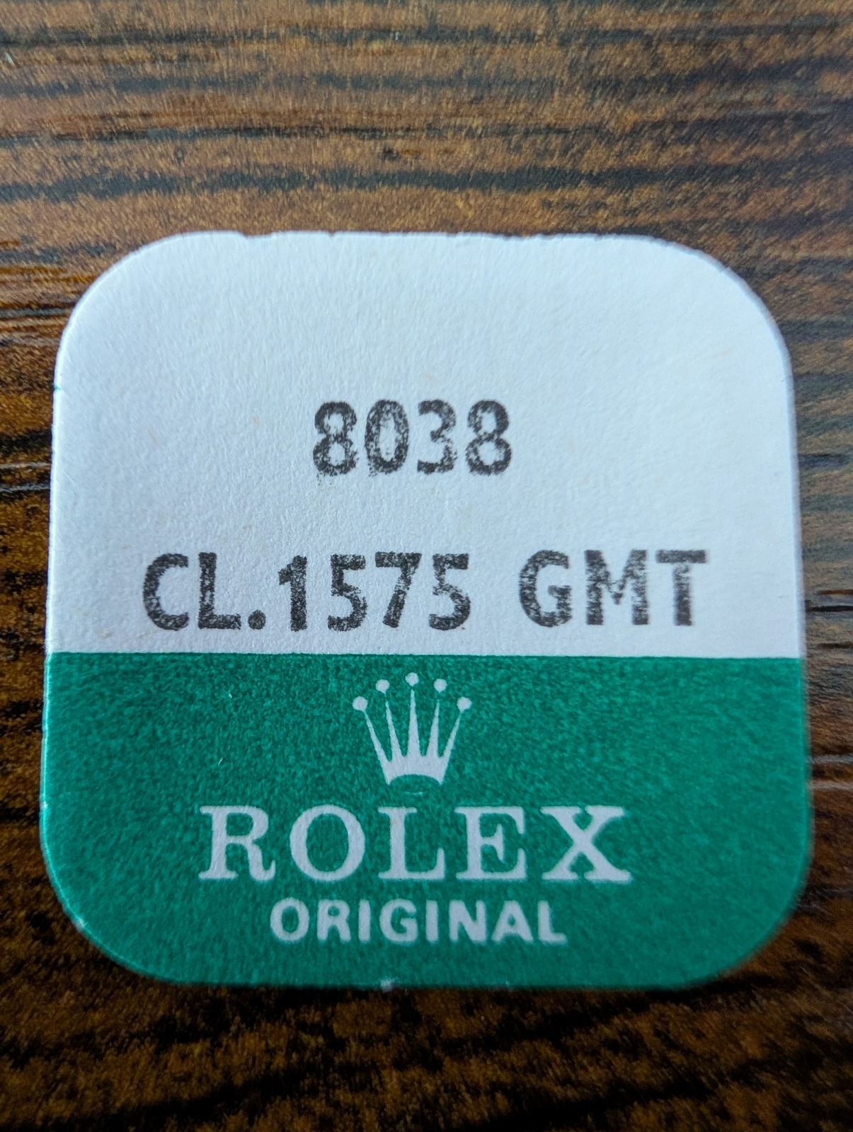 ROLEX-CENTRE SECOND PINION-FACTORY SEALED-CALIBER 1575 GMT PART 8038
