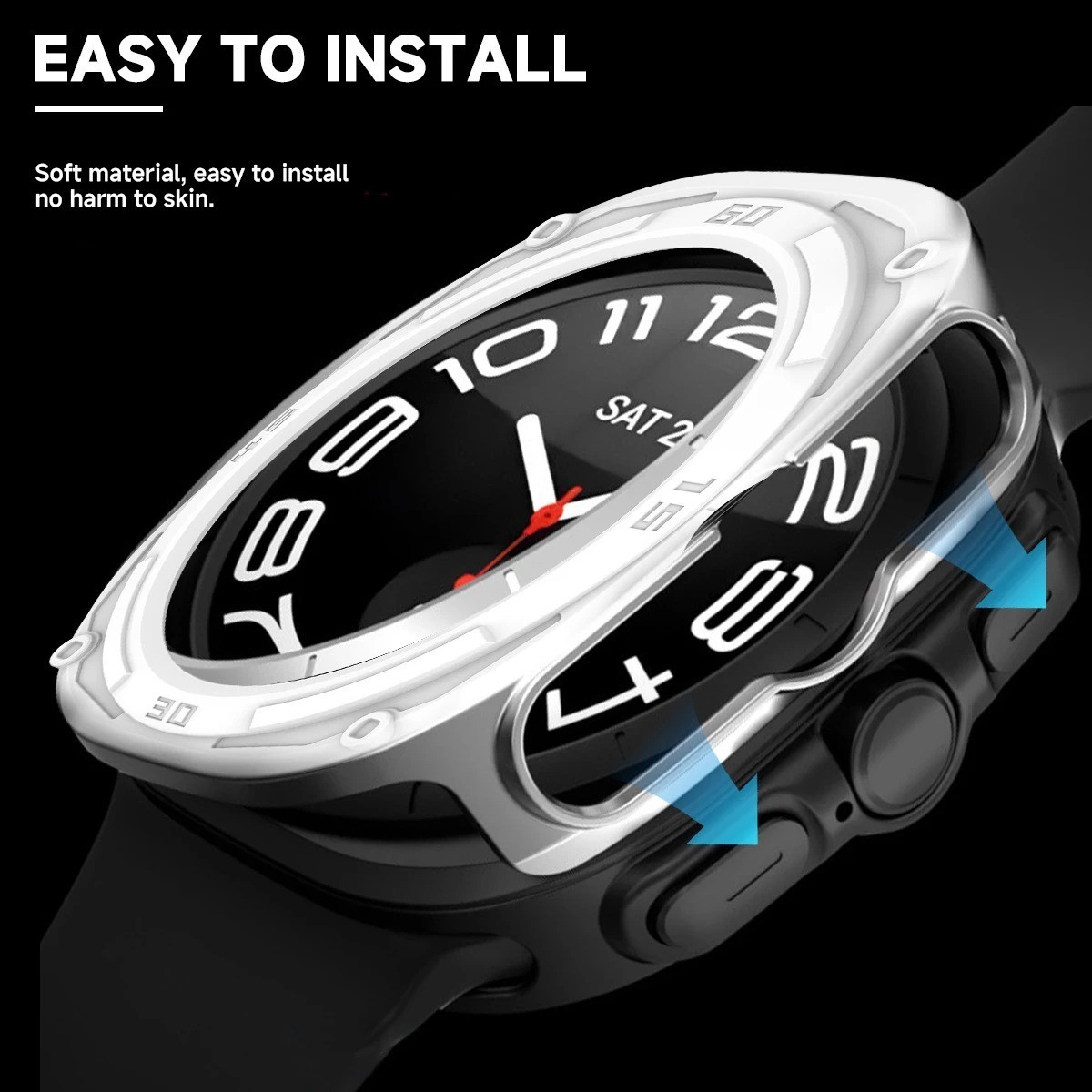 For Samsung Galaxy Watch Ultra Hard Case Glass Screen Protector Full Cover 47mm