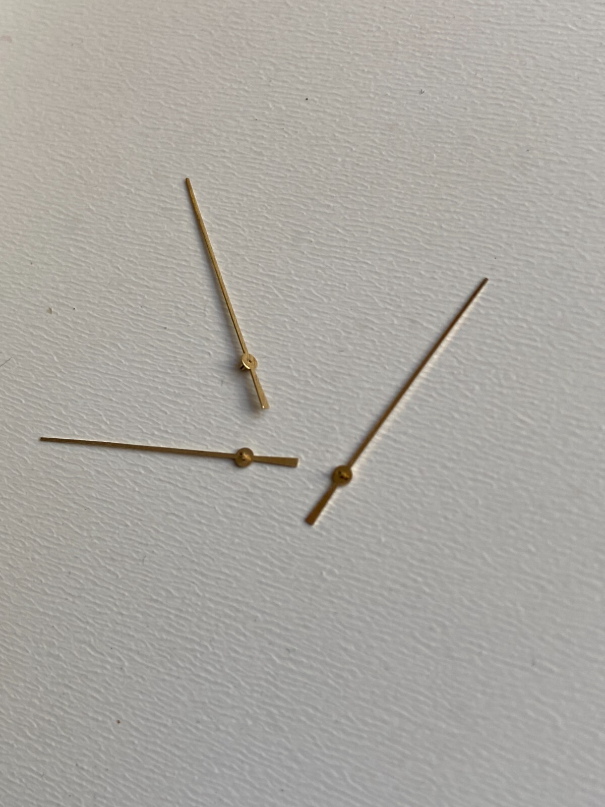 NOS NEW OLD STOCK VINTAGE ORIGINAL WATCH HANDS FOR PARTS/REPAIR 3 PIECES GOLD