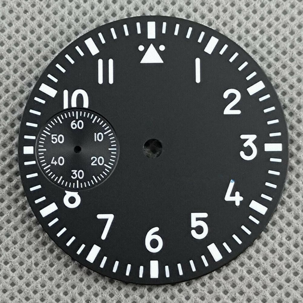Black/White Green Luminous Watch Dial For Seagull ETA 6497 ST3600 Movement E