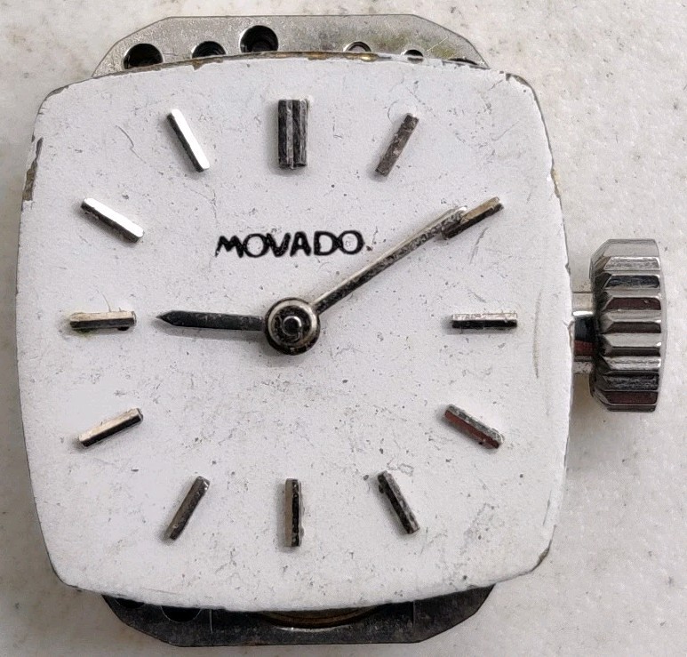 Vintage Movado Cal. 48 17 jewel watch movement Runs For Repair