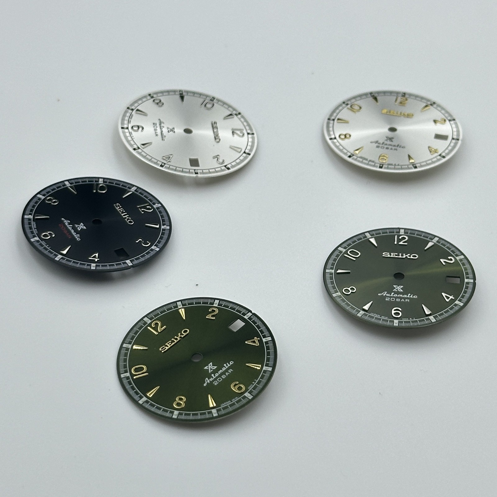 30mm Sunburst pattern Watch Dial Green Luminous for Nh35 NH36 Movement
