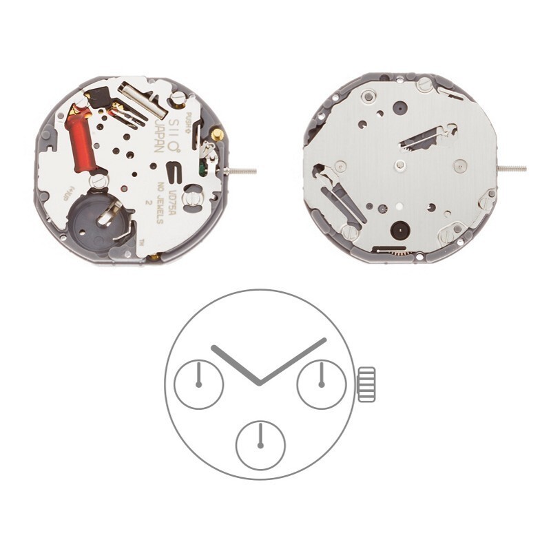 VD75 Watch Quartz Movement Replacement For Seiko Hattori VJ33 Watch Spare Parts