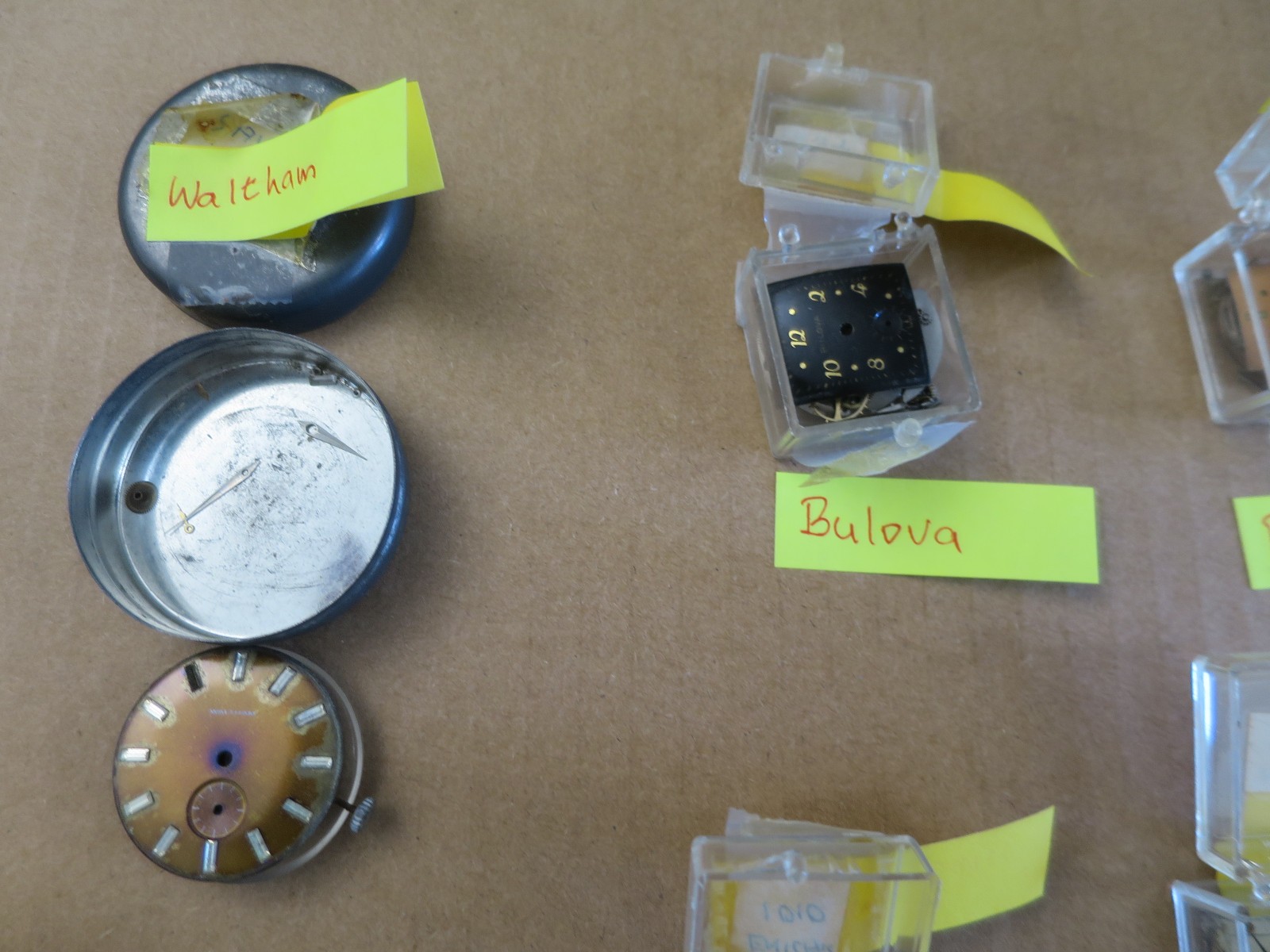 Lot 20 Bulova, Hamilton, Gruen, Rading, Waltham, Halgreen SWISS Movements Parts