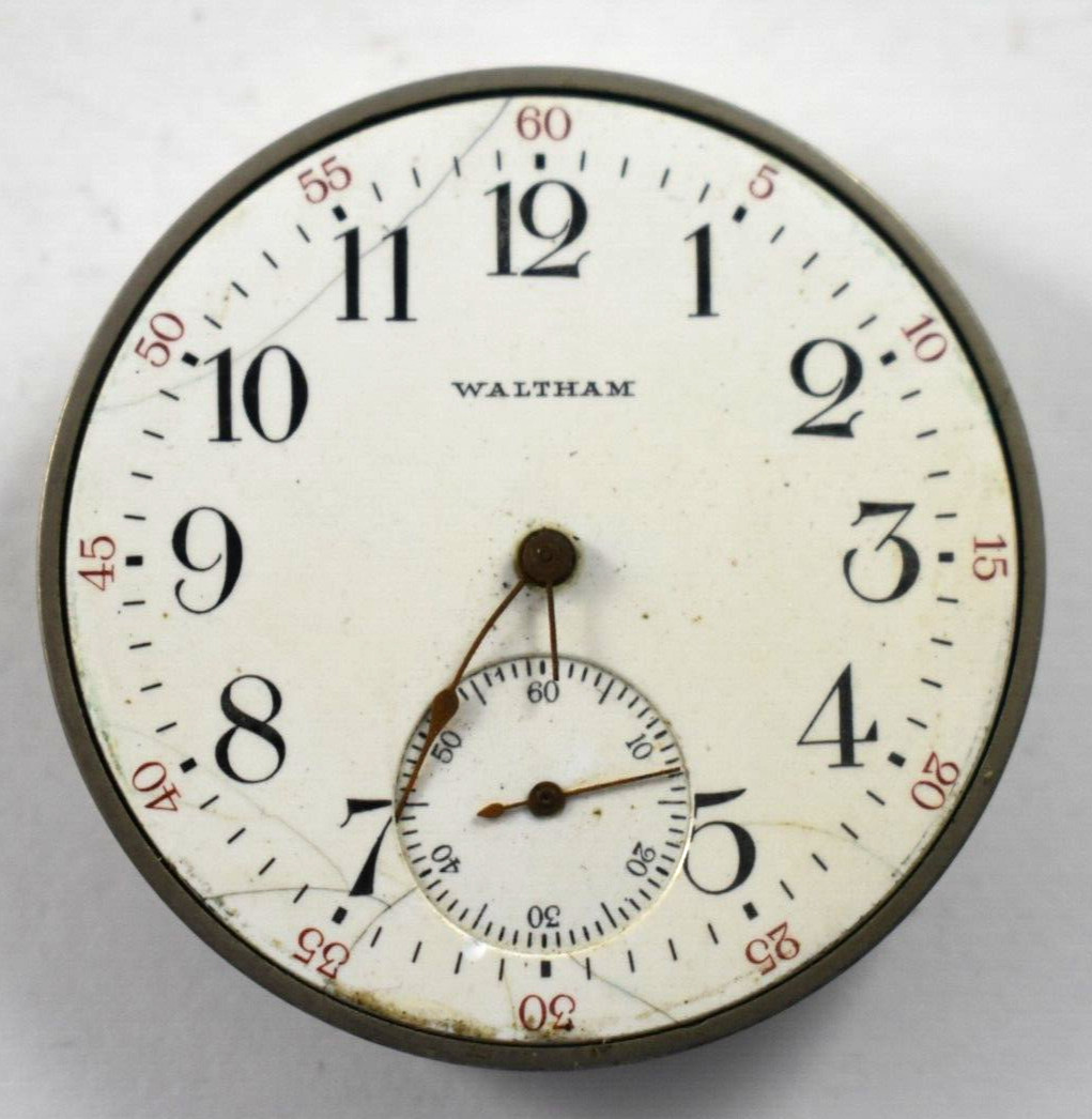 Vintage Waltham Grade 220 12s 15J OF Pocket Watch Movement lot.wc